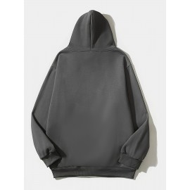 Graphic Print Vintage Hoodie, Y2K Long Sleeve Hooded Sweatshirt, Women's Clothing