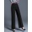 Solid High Waist Straight Leg Pants, Casual Draped Pocket Pants, Women's Clothing